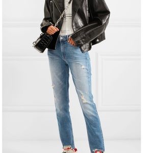 MOTHER flirt fray distressed mid-rise jean size 29